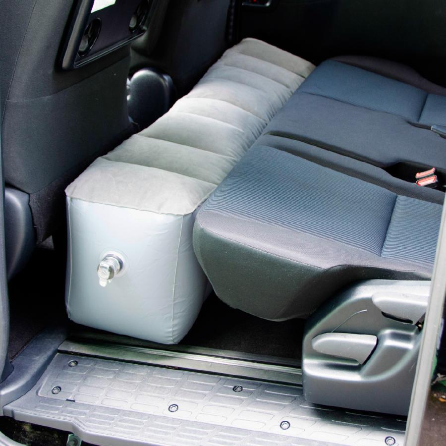 カー用品 車中泊グッズ 車用エアーフットレスト ポンプ付属 車中泊