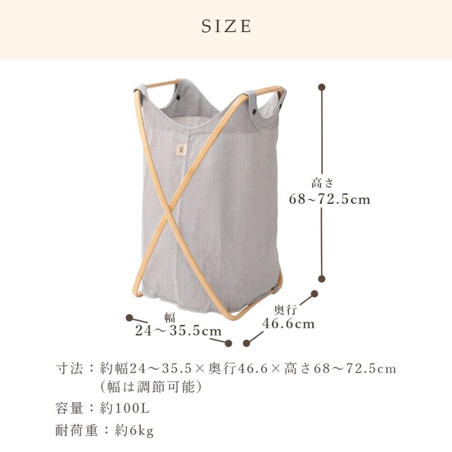 ランドリーバッグ 折りたたみ 100L 洗濯かご 布製 ランドリー