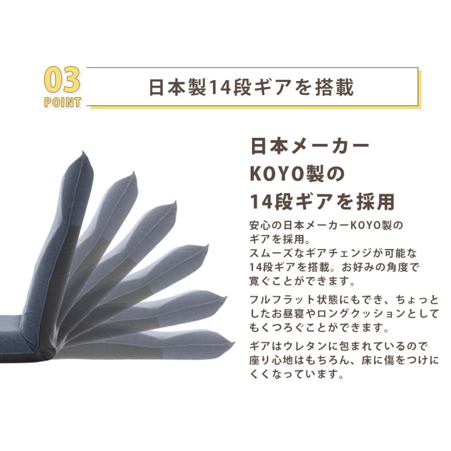 座椅子 腰痛 日本製 コンパクト ハイバック リクライニング おしゃれ へたらない 座いす シンプル A1116｜cellutane001｜13