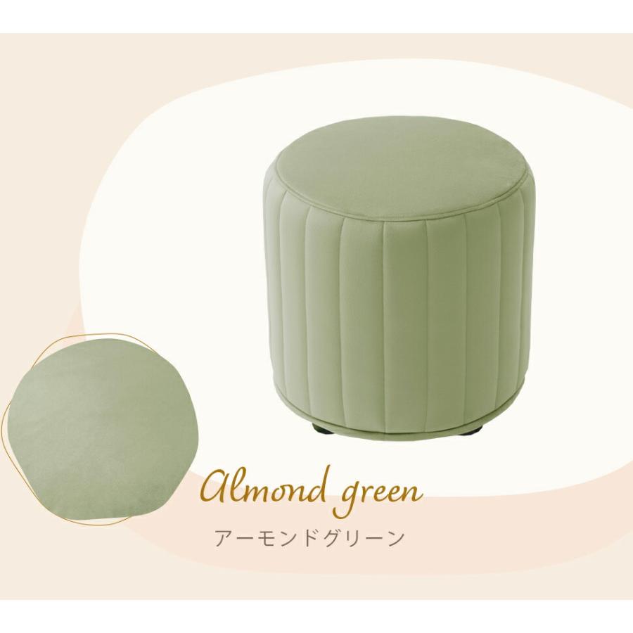 スツール 丸形 ベロア キルト 40×40×40cm キズ防止用脚付き コンパクト 一人暮らし サイドテーブル おしゃれ 高級 コンパクト収納 大人かわいい a1239-qlt