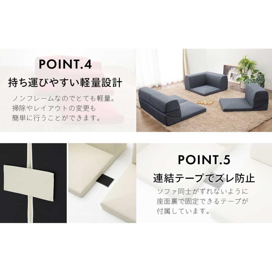 ソファー 3人掛け 日本製 洗える  カバー L字 ローソファ シンプル おしゃれ こたつ 和楽 IMONIA a573の画像
