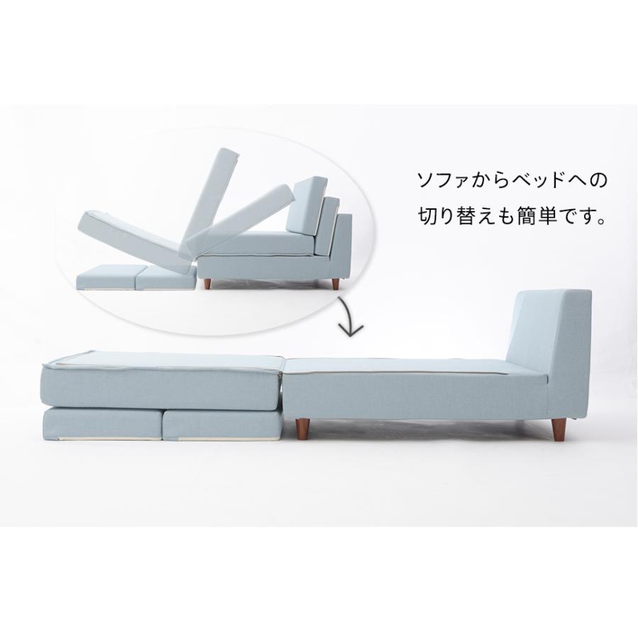 ソファ ソファー 一人暮らし ソファベッド 1人掛けソファ 1P 2way おしゃれ 日本製 和楽のTONJI 和楽ソファベッド a693 新生活の画像