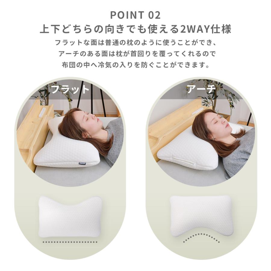 セルタン 低反発2way枕 ウレタンビーズまくら ホワイト 和楽 向きが