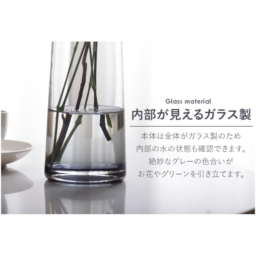 Clay（クレイ） 花瓶 花器 コニカグラス CONICAGLASS Sサイズ グレー