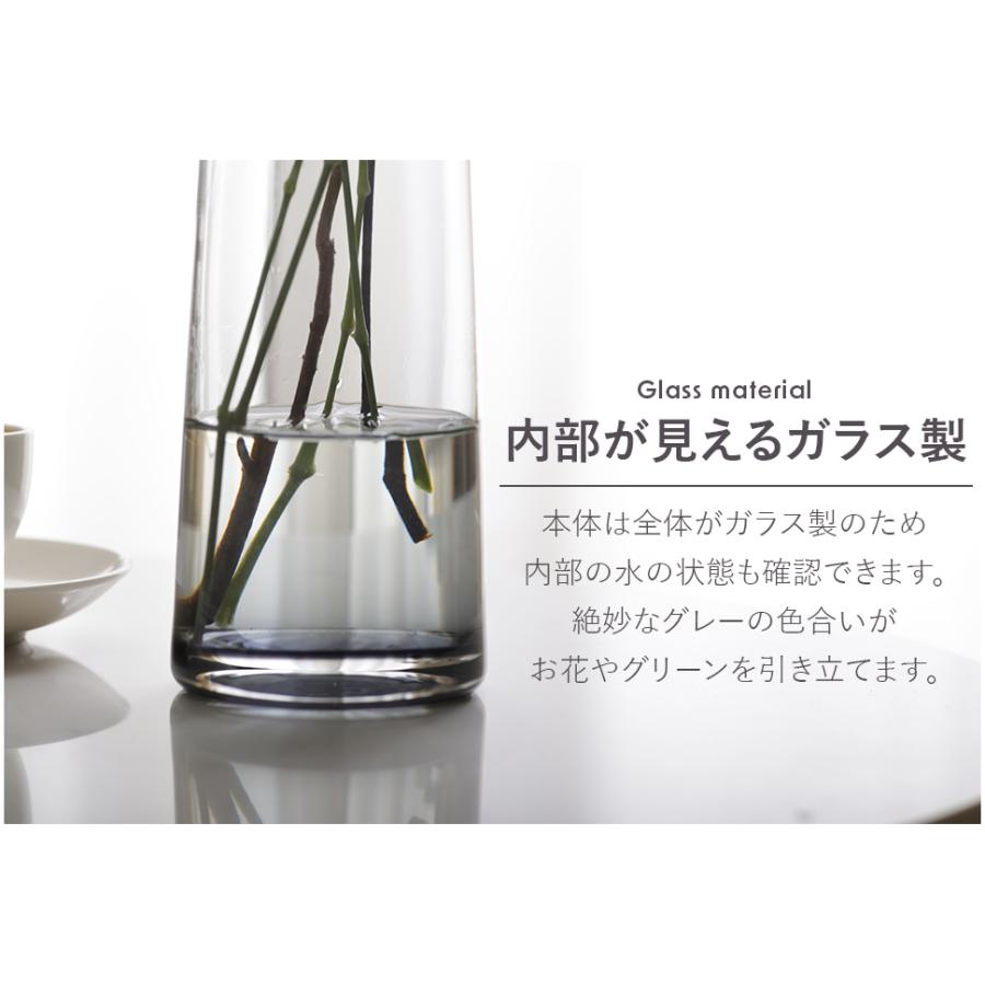 Clay（クレイ） 花瓶 花器 コニカグラス CONICAGLASS Lサイズ グレー