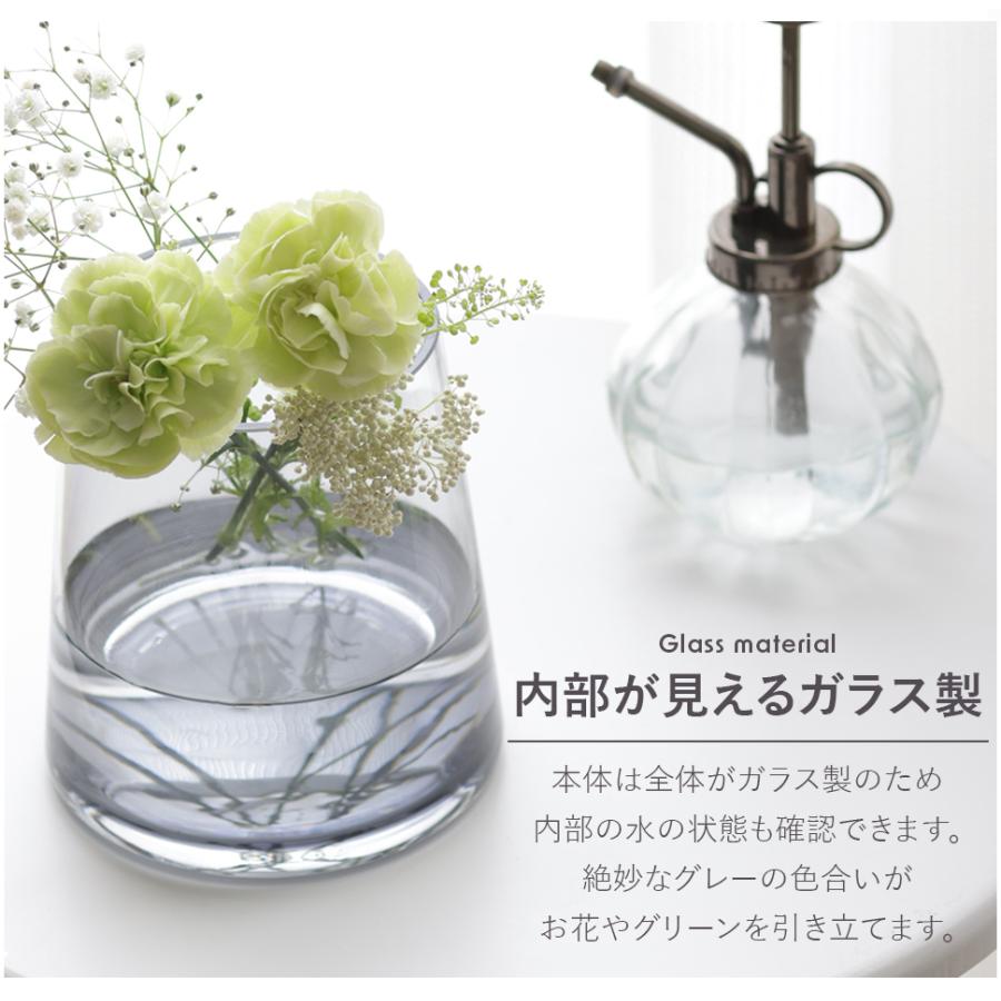Clay（クレイ） 花瓶 花器 コニカグラス CONICAGLASS 12Φ 13H 透明
