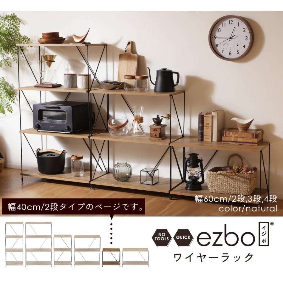不二貿易（Fuji Boeki） ezbo イジボ ラック ワイヤーラック 幅40cm 2