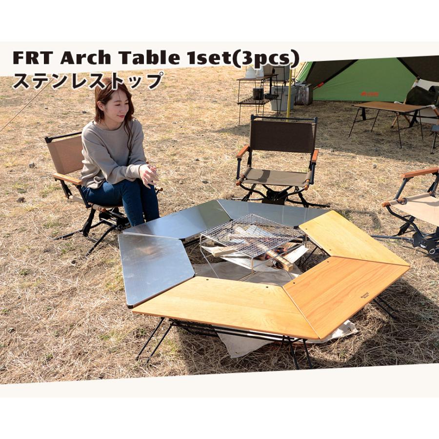 新品 Hang Out ハングアウト アーチテーブルステンレス3点セット Hang Out（アウトドア） Out ハングアウト Arch Table Stainless