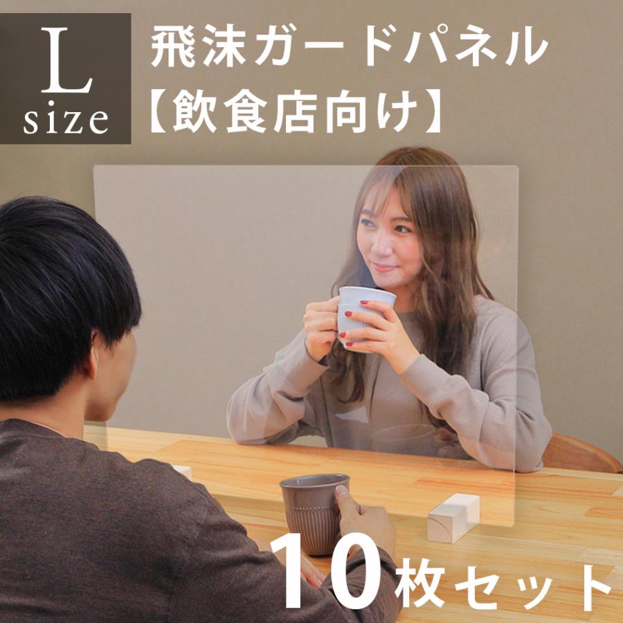 飛沫 ガードパネル Lサイズ 飛沫パネル 飲食店 オフィス 飛沫対策 コンパクト お手入れ簡単 透明度が高い 枠無しパネル