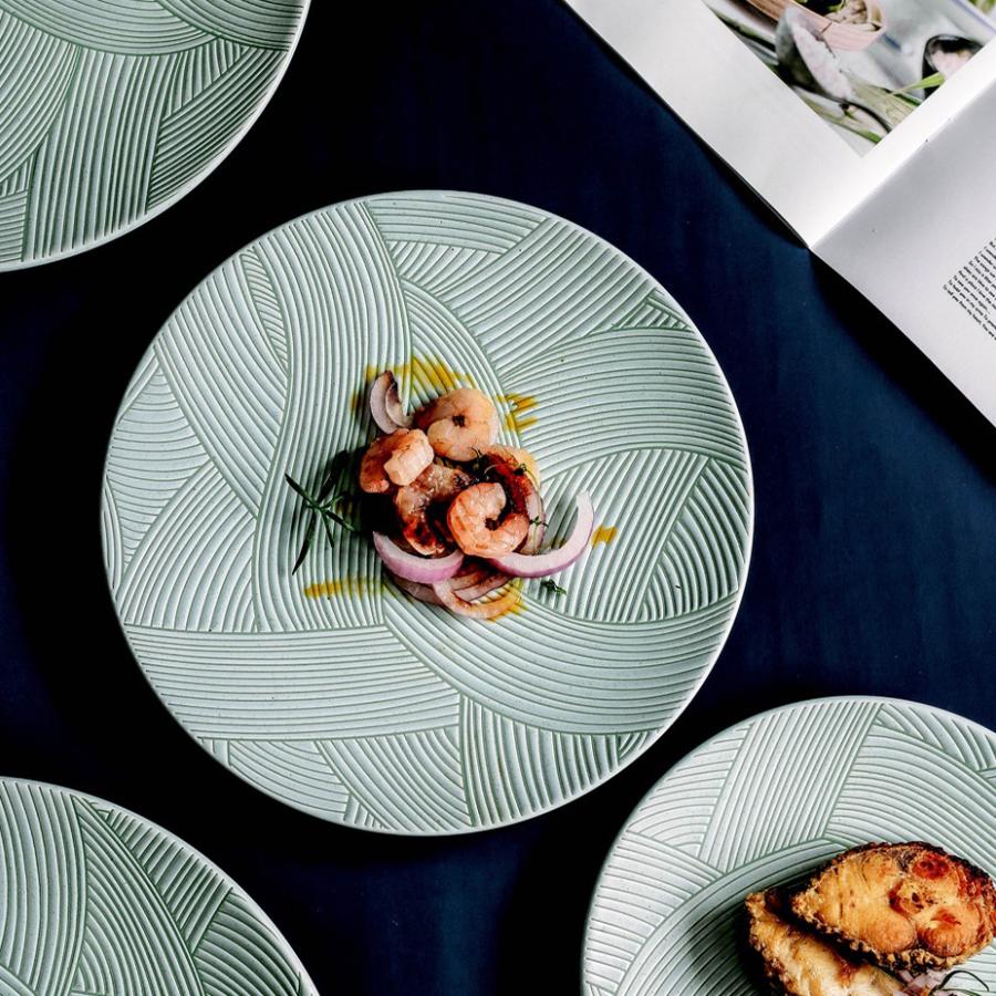 平皿 取り皿 プレート 21cm 中皿 丸皿 陶器 おしゃれ 食洗機 電子