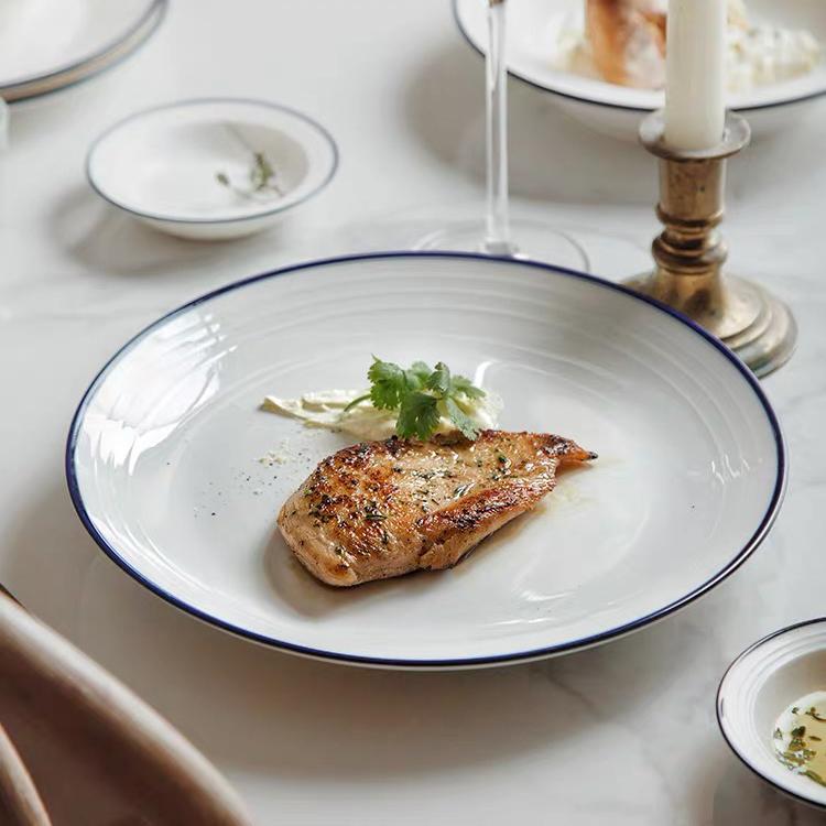 平皿 取り皿 丸皿 パスタ皿 深皿 プレート 21cm 陶器 おしゃれ 白 食洗