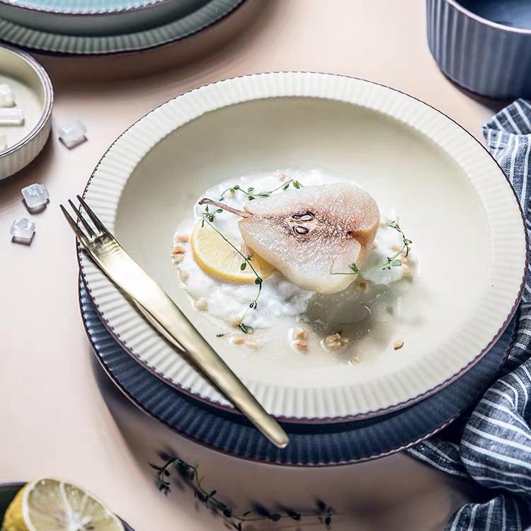 カレー皿 パスタ皿 シチュー皿 深皿 丸皿 中皿 プレート 陶器 おしゃれ 北欧 カフェ くすみ 食洗機 レンジ プレゼント ギフト 結婚祝 引越祝｜cena-select｜06