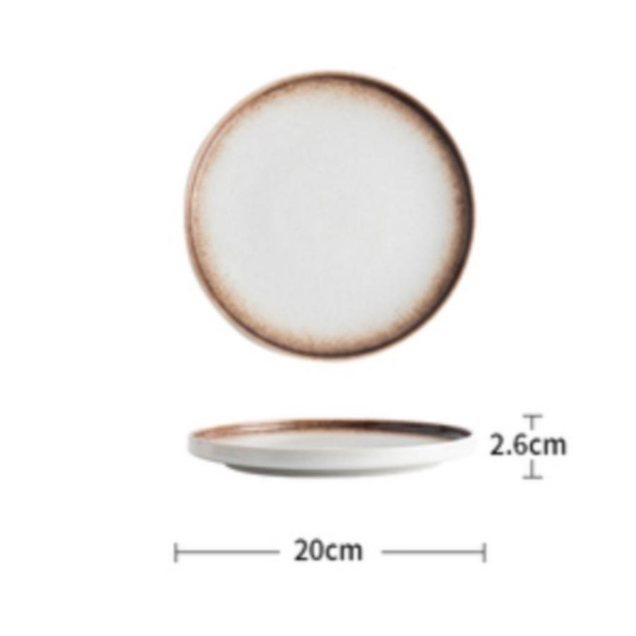 平皿 中皿 丸皿 取り皿 プレート 20cm 陶器 おしゃれ パスタ サラダ