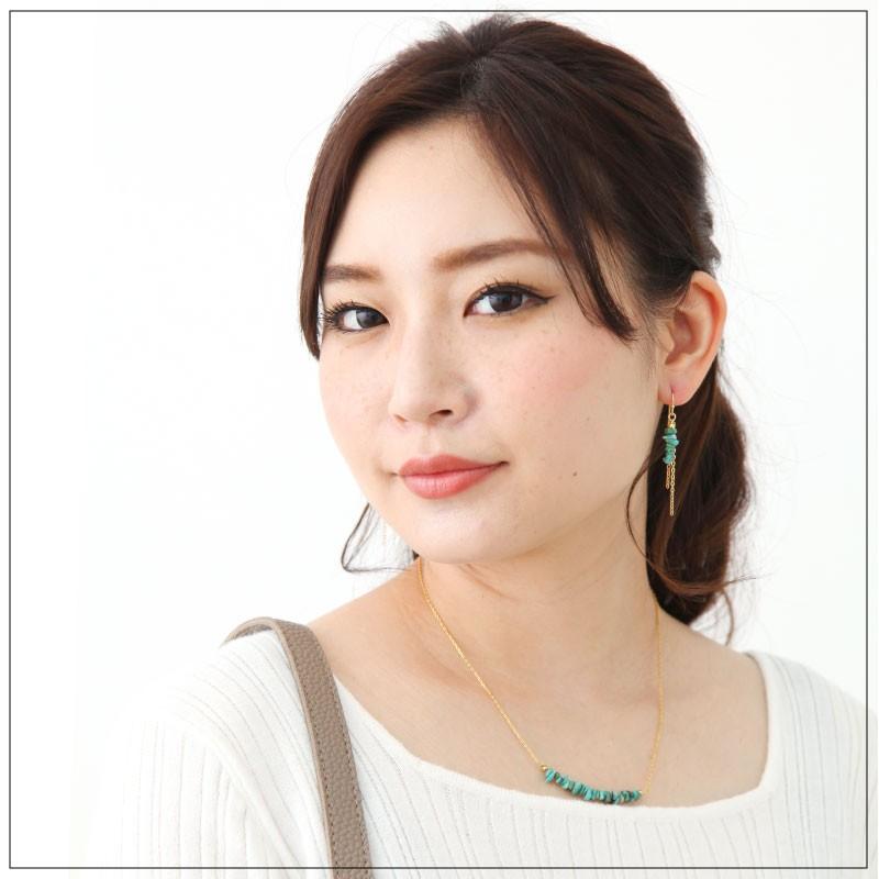 選べる6種類 ストーン ネックレス レディース 女性 夏 ミラーカット