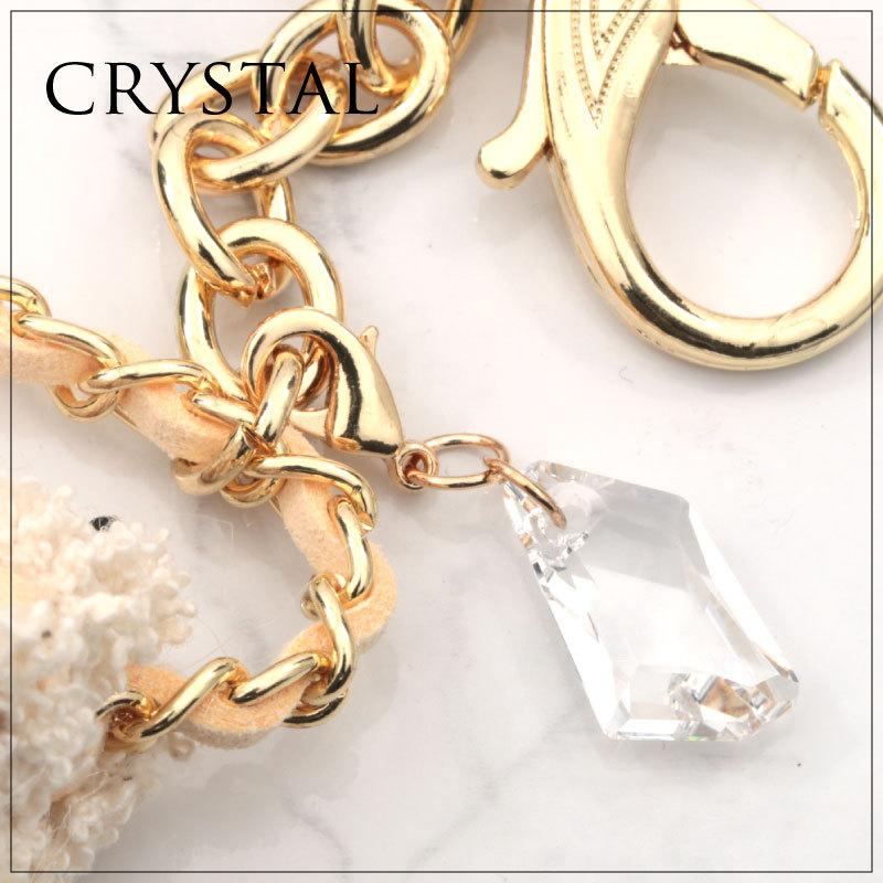 アクセサリー チャーム スワロフスキー キラキラ パーツ ファスナー