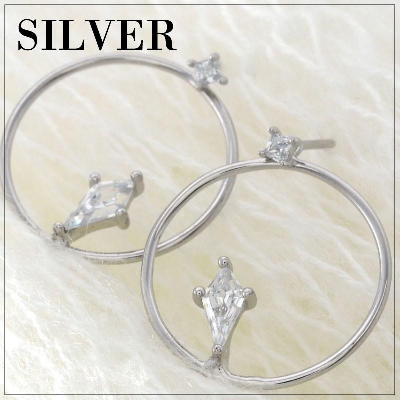 スワロフスキーシルバーピアス クリスタル付き SWAROVSKI（スワロフスキー） ピアス Imber スタッドピアス クリア
