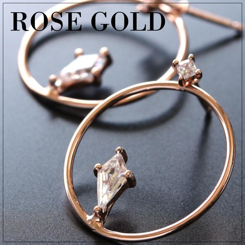 スワロフスキーシルバーピアス クリスタル付き ハンドメイドアクセサリー シルバーミニクロスピアス