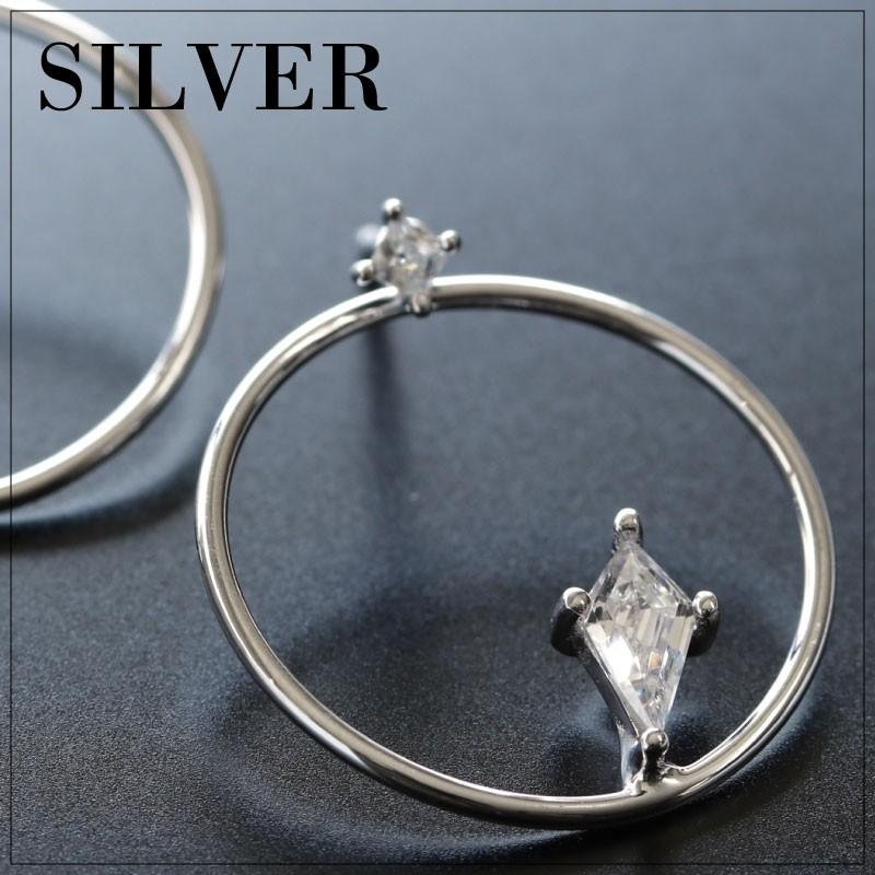 Silver925 ピアス Doris Crystal スワロフスキー 使用 シルバー