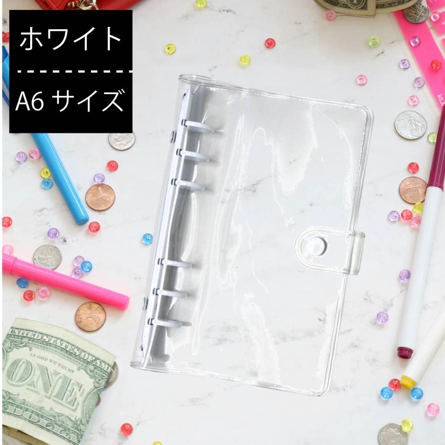 シール帳 バインダー 透明 クリア A6 リフィル10枚付 リフィル シール
