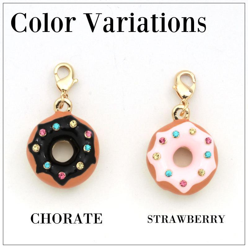 アクセサリー チャーム ドーナツ ドーナッツ お菓子 18Kプレーティング