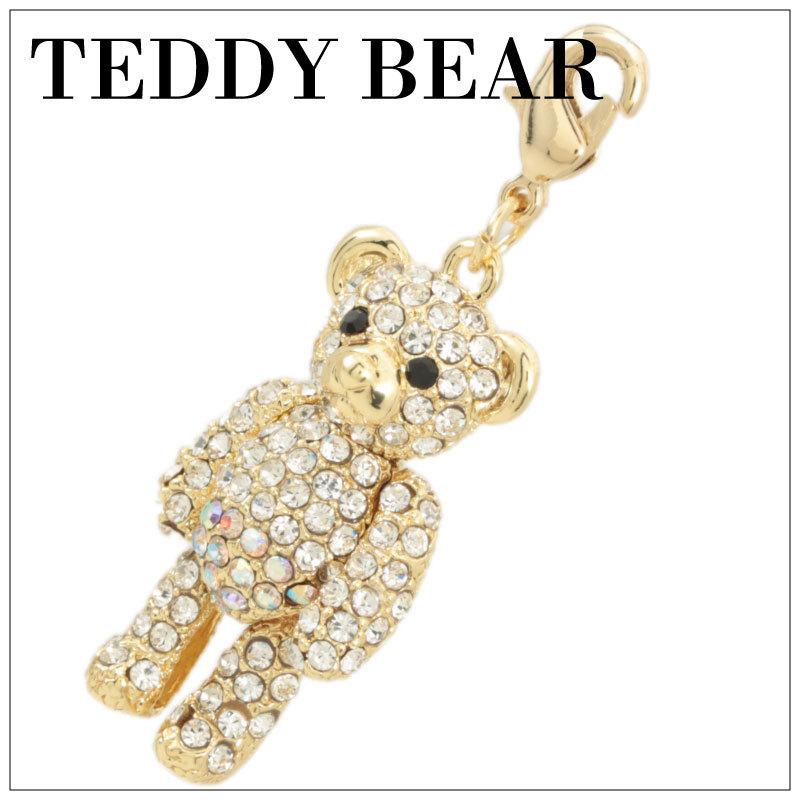 アクセサリー チャーム ベア テディベア 18Kプレーティング バッグ