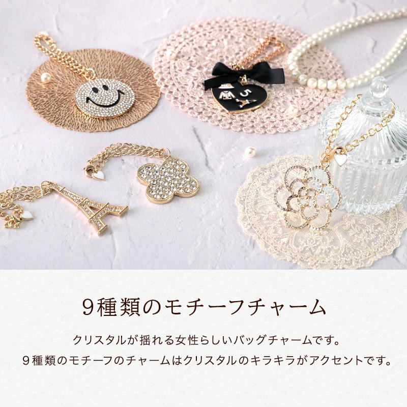 クローバーモチーフ バッグ チャーム 選べる 18Kコーティング