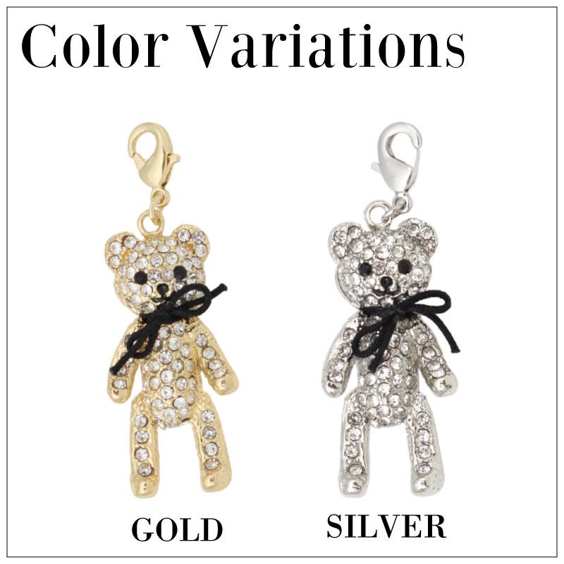 アクセサリー チャーム パーツ アニマル テディベア ベア 18Kプレー