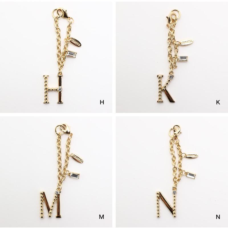 イニシャル バッグチャーム バッグアクセサリー イニシャルチャーム