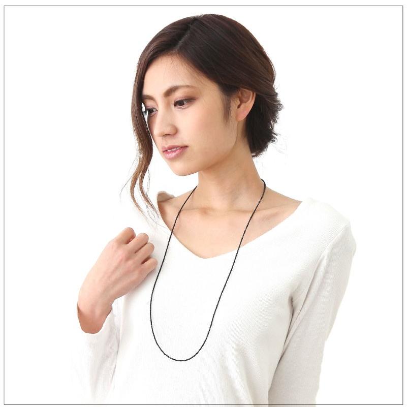 ブラックスピネル ロングネックレス 80cm or 100cm メンズ ブラックスピネル ロングネックレス 80cm or 100cm メンズ