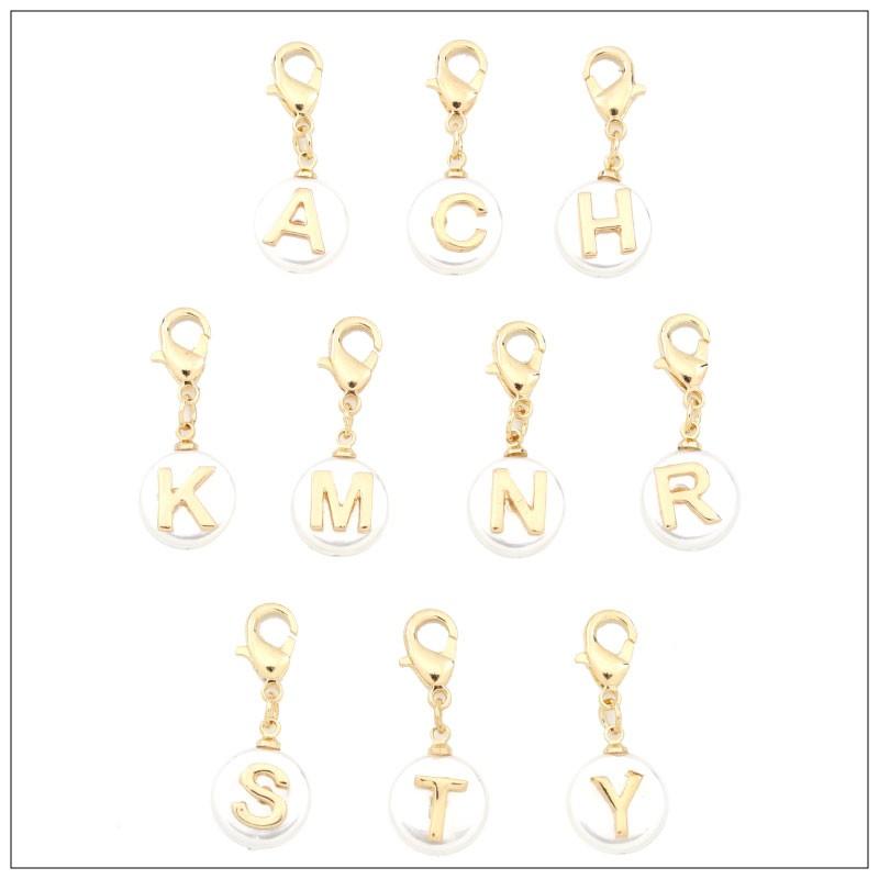 イニシャル パーツ チャーム バッグチャーム ストラップ