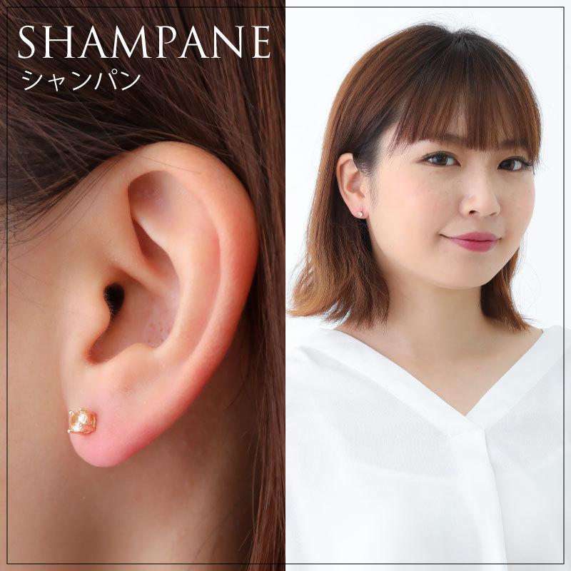 ピアス キュービックジルコニア 4mm 18Kコーティング 1粒 ギフト