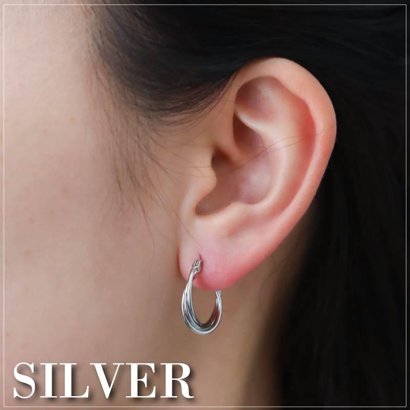 ピアス ニッケルフリー ドロップ フープピアス 18Kコーティング フック