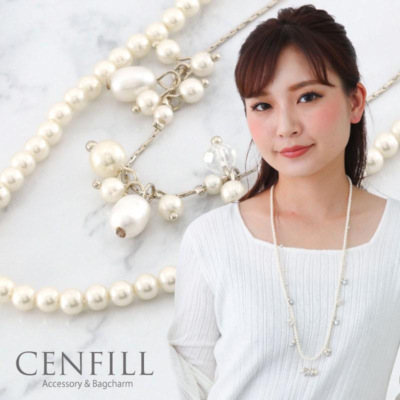 ネックレス ニッケルフリー ダブル 重ね付け パール かわいい 