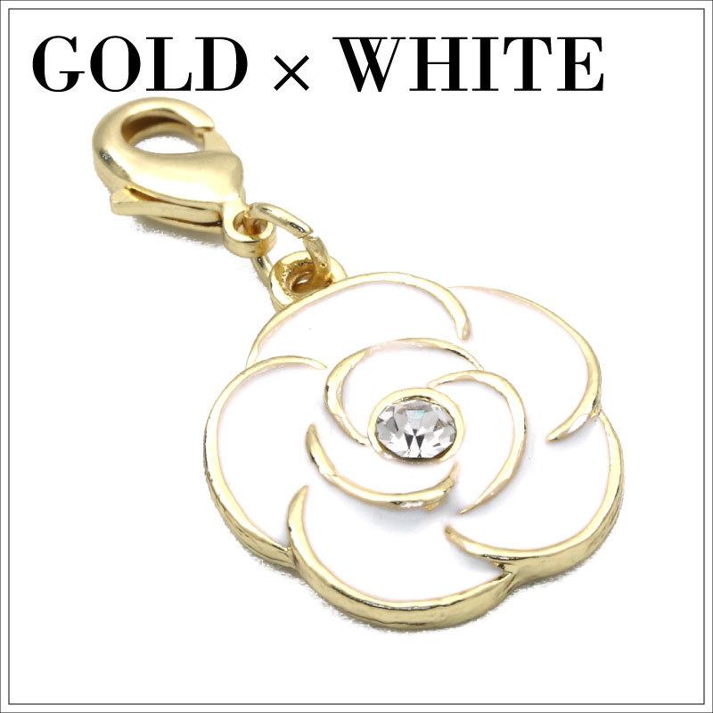 チャーム カメリア バックチャーム チェーン ピンク バッグチャーム