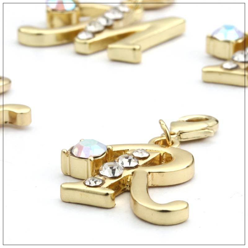 イニシャルチャーム クリスタル イニシャル チャーム バッグ