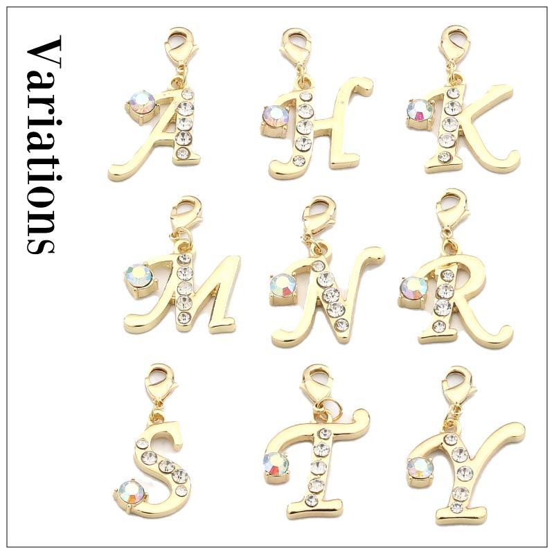 イニシャルチャーム クリスタル イニシャル チャーム バッグ