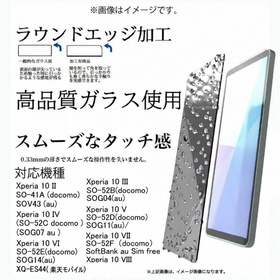 液晶保護ガラスフィルム 2枚セット Sony Xperia 10 VIII II SOV43 SO