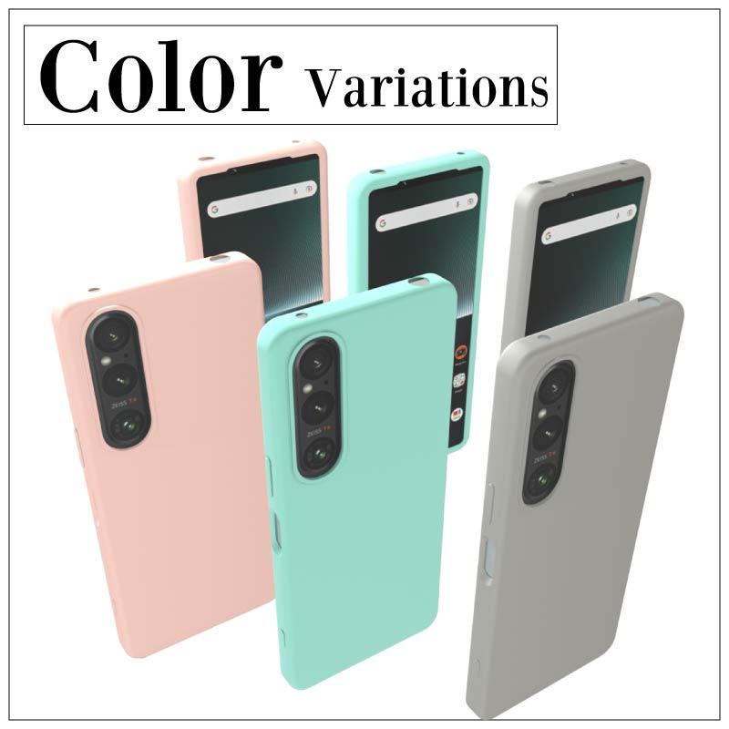 Sony Xperia 1 V SOG10 SO-51D パステルカラー シリコン クリア 耐衝撃