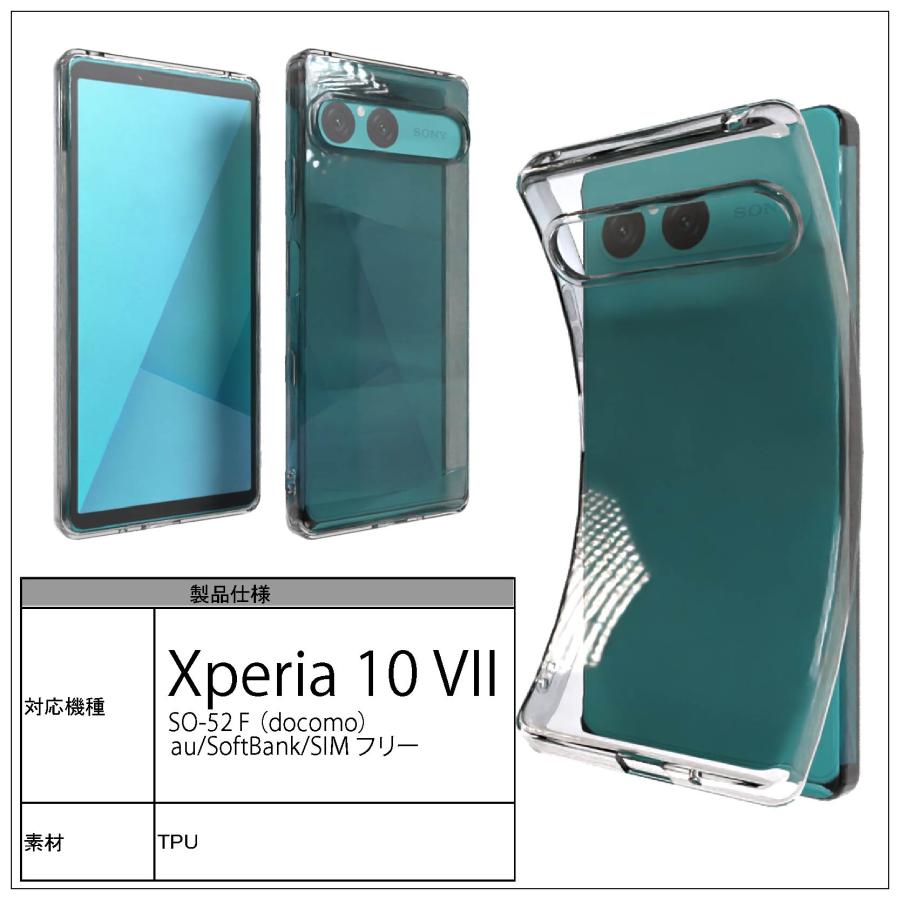 Xperia 10 VII SO-52F（docomo）SoftBank au Sim free ケース 透明