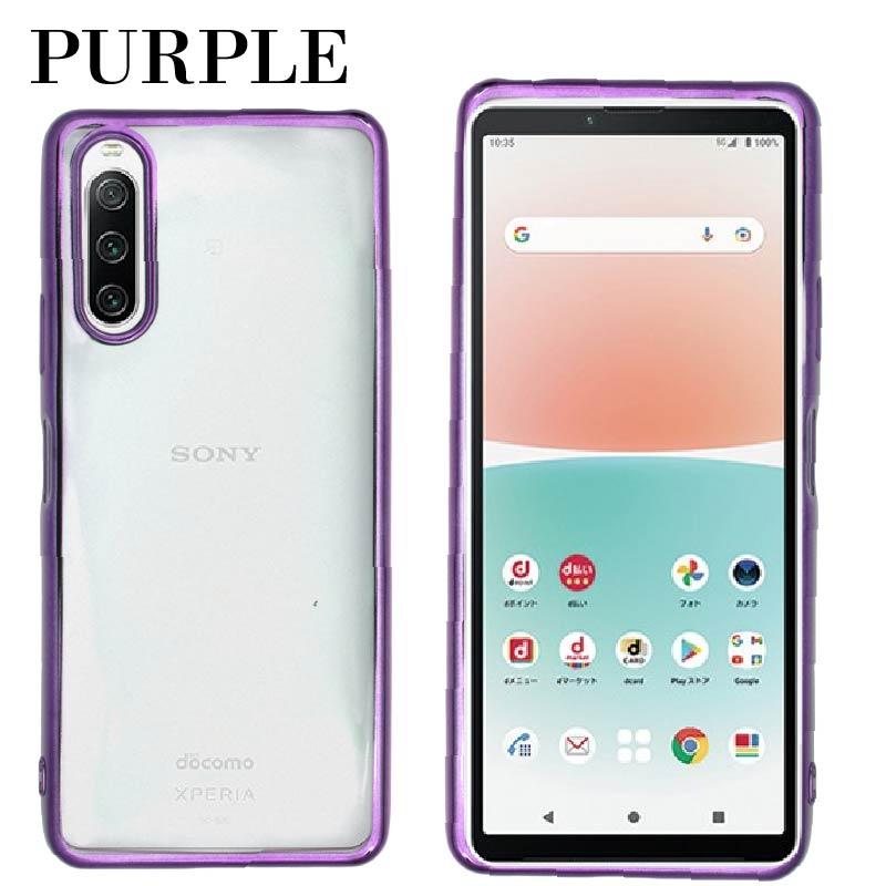 Xperia 10 IV SOG07 SO-52C サイドメッキ加工 TPU クリア 耐衝撃