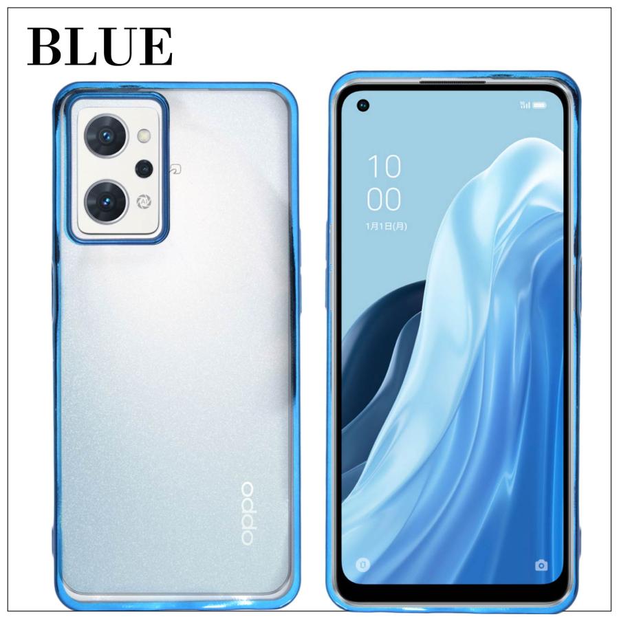 OPPO Reno7 A Reno9 Reno7A Reno9A サイドメッキ加工 TPU クリア 耐