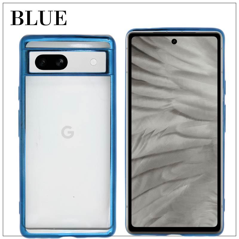 Google Pixel 7a SIMフリー サイドメッキ加工 TPU クリア 耐衝撃 衝撃