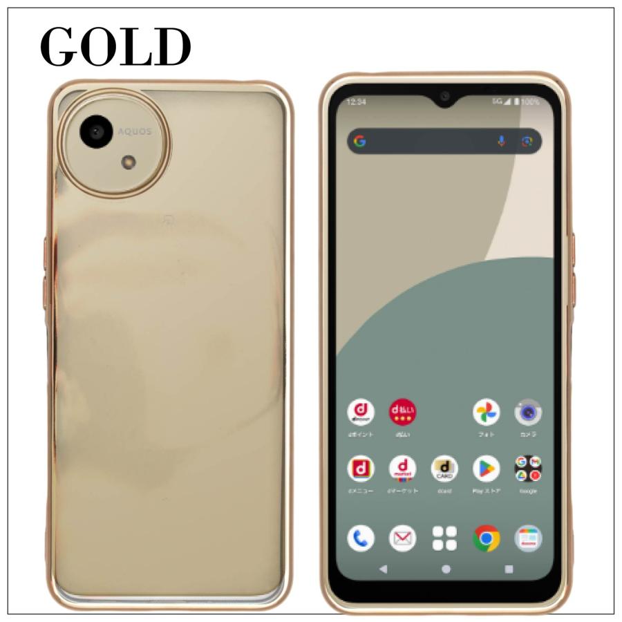 AQUOS wish4 SH-52E (docomo) サイドメッキ加工 TPU クリア 耐衝撃
