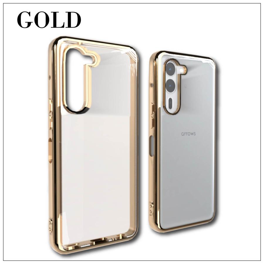 Arrows We2 Plus F-51E (docomo) サイドメッキ加工 TPU クリア 耐衝撃