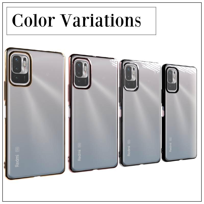 Redmi Note 10 JE XI G02 (au) サイドメッキ加工 TPU クリア 耐衝撃