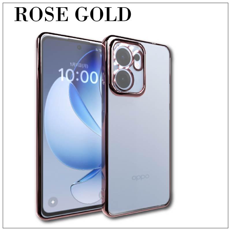 OPPO Reno13 A Reno13A SIMフリー サイドメッキ加工 TPU クリア 耐衝撃