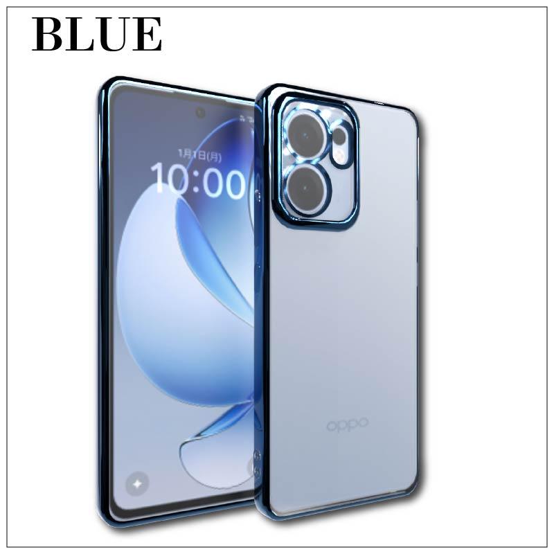 OPPO Reno13 A Reno13A SIMフリー サイドメッキ加工 TPU クリア 耐衝撃