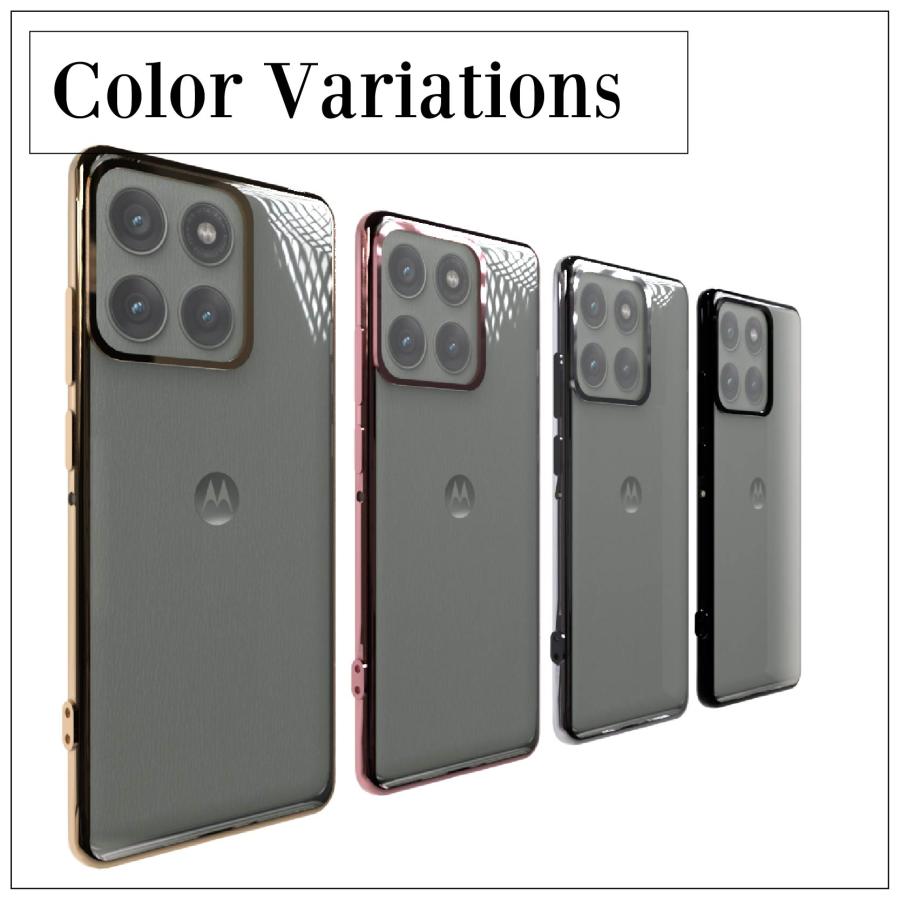 motorola edge 60 pro SIMフリー サイドメッキ加工 TPU クリア 耐衝撃