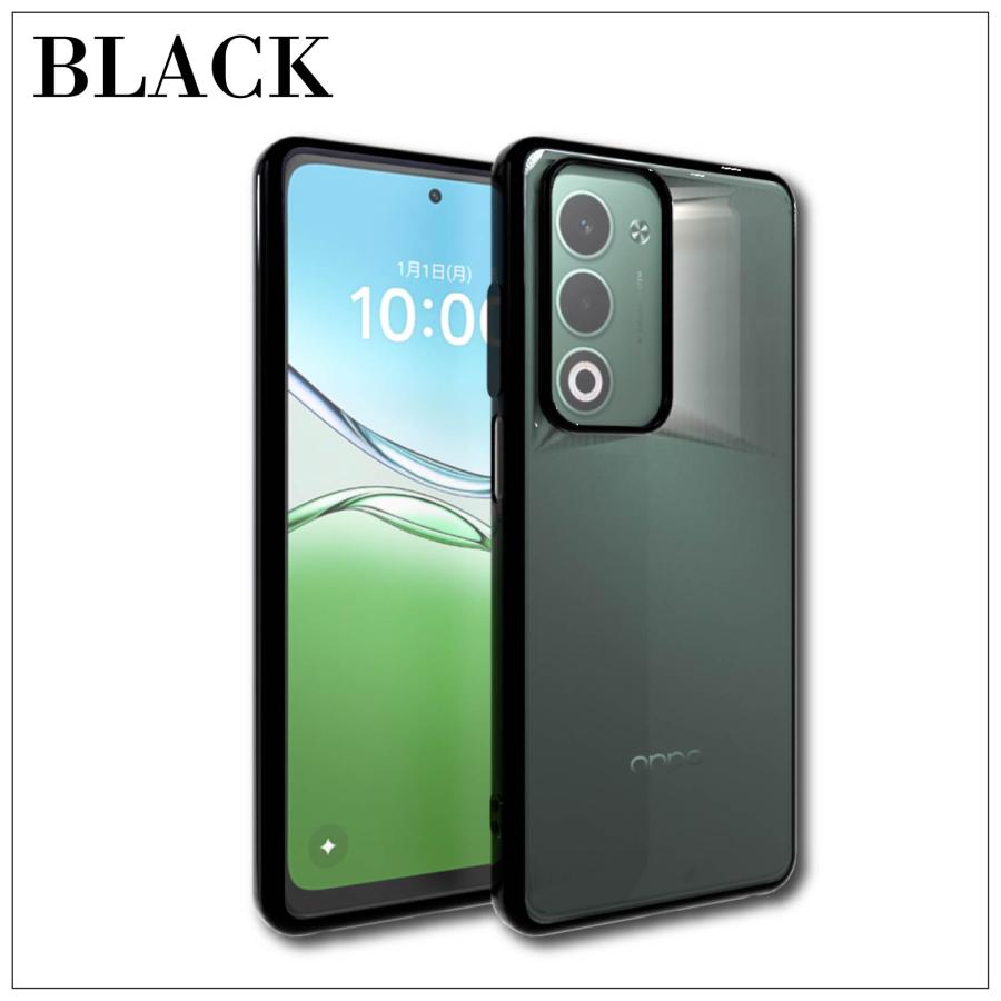 OPPO A5 5G シンプル サイドメッキ加工 TPU クリア 耐衝撃 衝撃吸収