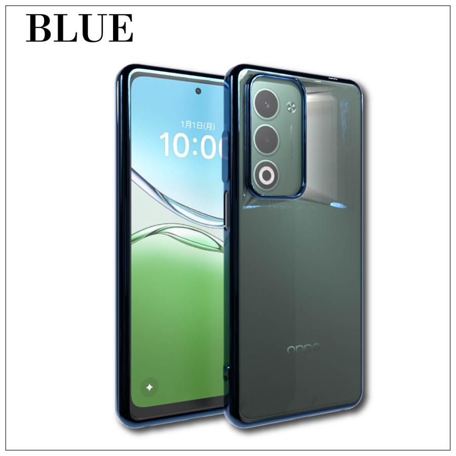 OPPO A5 5G シンプル サイドメッキ加工 TPU クリア 耐衝撃 衝撃吸収